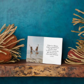 Sisters Elegant Script Photo Poem White Overlay Fotoplaat (Zijkant)