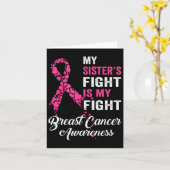 Sister's Fight is mijn strijd tegen borstkanker be Kaart (Gele Bloem)