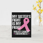 Sisters Fight is mijn strijd tegen borstkanker bew Kaart (Gele Bloem)