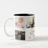 Sisters Forever – 6 Photo Custom Coffee Mug Tweekleurige Koffiemok (Links)