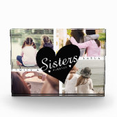 Sisters Forever Collage Heart Script Photo Fotoblokken (Voorkant)