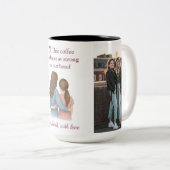 Sisters Forever – Custom Photo Collage Gift  Tweekleurige Koffiemok (Voorkant rechts)