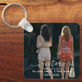 Sisters Forever – Custom Photo Keychain