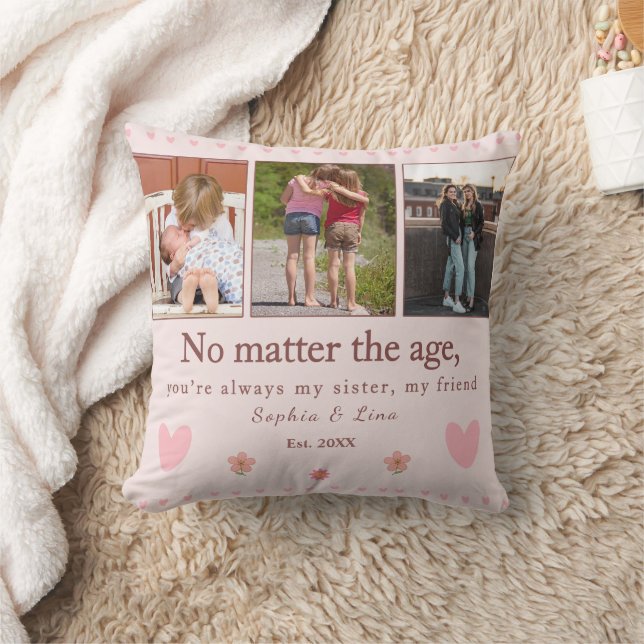 Sisters Forever – Custom Photo  personalized   Kussen (Deken)