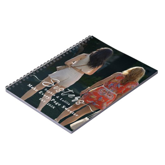 Sisters Forever – Custom Photo Spiral Notebook Notitieboek (Linkerzijde)