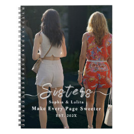 Sisters Forever – Custom Photo Spiral Notebook Notitieboek