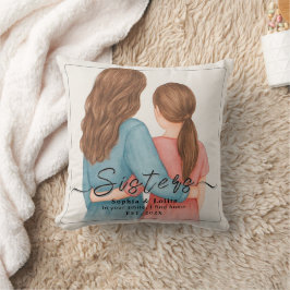 Sisters Forever – Custom Photo Throw Pillow Kussen
