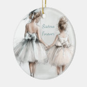 Sisters Forever Keramisch Ornament – Elegante Past (Links)