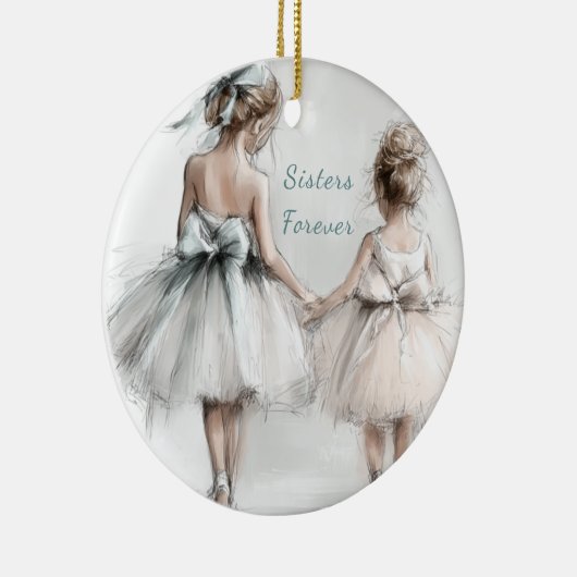 Sisters Forever Keramische Kerstversiering – Elega Keramisch Ornament (Rechts)