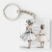 Sisters Forever Sleutelhanger – Pastel Big & Lil S (voorkant)