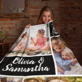 Sisters Foto Collage Best Friends Trendy Fleece Deken