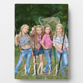 Sisters Foto White Script Typography Overlay Fotoplaat (voorkant)