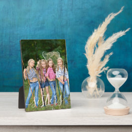 Sisters Foto White Script Typography Overlay Fotoplaat