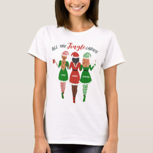 Sisters Friends All Jingle Dameskerst T-shirt