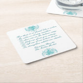 Sisters gedicht door C Rosetti in Blue Kartonnen Onderzetters (Schuin)