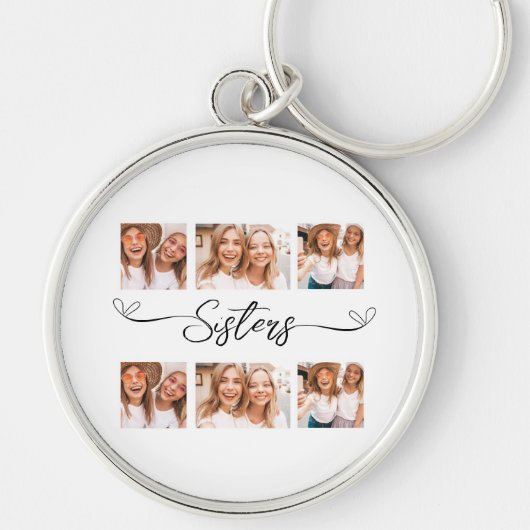 Sisters gift Foto Collage Sleutelhanger (Voorkant)