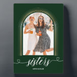 Sisters Gift Personalized Gold Green Custom Text Fotoplaat<br><div class="desc">Sisters Gift Personalized Gold Green Custom Text</div>