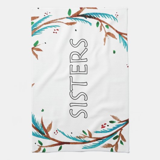 Sisters Gift Theedoek (Verticaal)