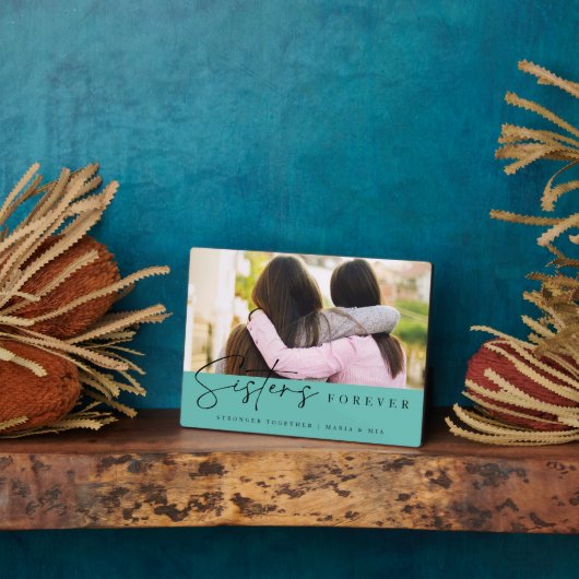 Sisters Handgeschreven Script Typografie Foto Fotoplaat (Zijkant)