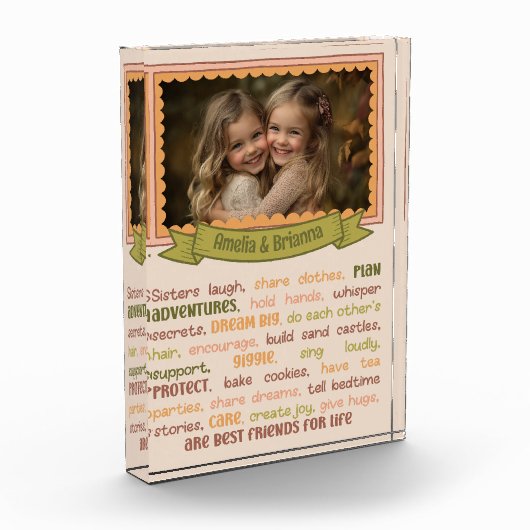 Sisters Hart ontroerend & sentimenteel Fotoblok (Links)