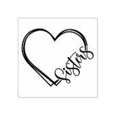 Sisters Hart Rubberstempel (Afrduk)