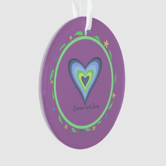 Sisters Heart Christmas Ornament (voorkant)