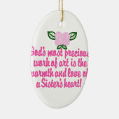 Sisters Heart Keramisch Ornament (Rechts)