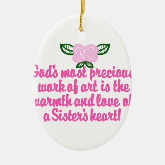 Sisters Heart Keramisch Ornament (Voorkant)