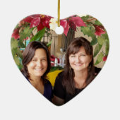 Sisters I Love My Sis 2 Photo KerstGreenery Keramisch Ornament (Achterkant)