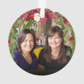 Sisters I Love My Sis 2 Photo KerstGreenery Ornament (achterkant)