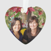 Sisters I Love My Sis 2 Photo KerstGreenery Ornament (achterkant)