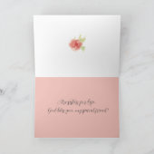 Sisters in Christ For Life Honeybee Pink Flowers Kaart (Binnen)