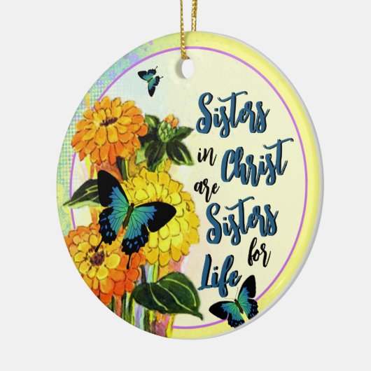 Sisters in Christus Keramisch Ornament (Links)