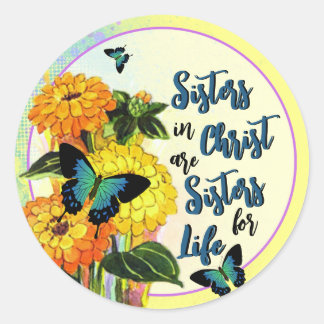 Sisters in Christus Ronde Sticker