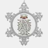 Sisters Kerstfeestay Poem Ornament (Voorkant)