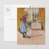 Sisters - Koket av Carl Larsson Briefkaart (Voorkant / Achterkant)