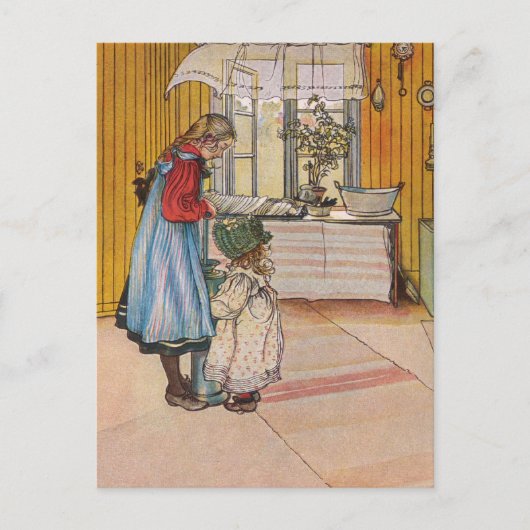 Sisters - Koket av Carl Larsson Briefkaart (Voorkant)