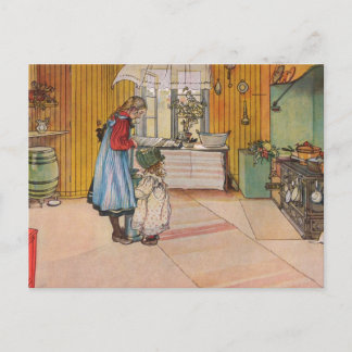 Sisters - Koket av Carl Larsson Briefkaart