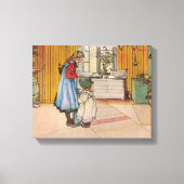 Sisters - Koket av Carl Larsson Canvas Afdruk (Voorkant)