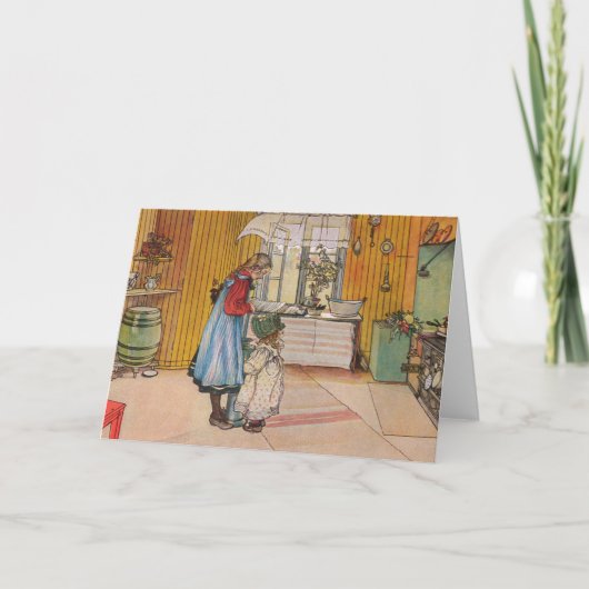 Sisters - Koket av Carl Larsson Kaart (Voorkant)
