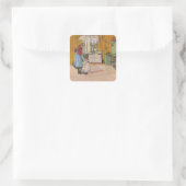 Sisters - Koket av Carl Larsson Vierkante Sticker (Tas)