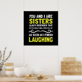 Sisters Laughing Poster (Keuken)
