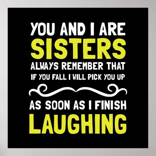 Sisters Laughing Poster (Voorkant)