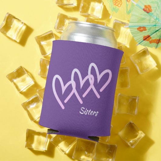 Sisters Love Paars Heart Koelbox Blikjeskoeler (Insitu Zomer)