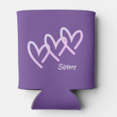 Sisters Love Paars Heart Koelbox Blikjeskoeler (Achterkant)