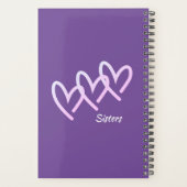 Sisters Love Paars Heart Planner (Achterkant)