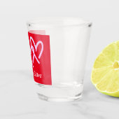 Sisters Love Red Heart Shot Glass Glas (Rechts)