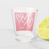 Sisters Love Red Heart Shot Glass Shot Glas (Achterkant)