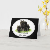 Sisters make life "Bear able" Birthday Bear Kaart (Gele Bloem)