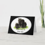 Sisters make life "Bear able" Birthday Bear Kaart<br><div class="desc">Sisters make life "Bear able" with cute watercolor bear families great gift for you sister</div>